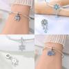 Authentic copper Blue Snowflake Bow Pendant Romantic Star Shape Glass Heart Bead Charms Compatible With Bracelets Diy Jewellery Gift Accessory Making