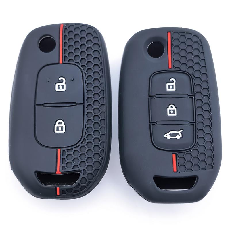 Silicone Car Flip Key Case Cover For Renault Kwid  Kadjar Captur Megane Sandero Stepway Logan Clio 5  Arkana