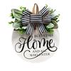 Front Door Farmhouse Wreath: Welcome Sign for Spring & Summer Decor