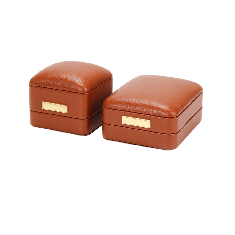 Yantong Luxury PU Leather Jewelry Box Premium Ring Case Velvet Insert Necklace Bracelet Storage Organizer Gift Packaging Custom