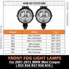 For 2007-2015 BMW Mini Cooper (R55 R56 R57 R58 R59) Front Fog Light Lamps (Without Bulb) 63172751295