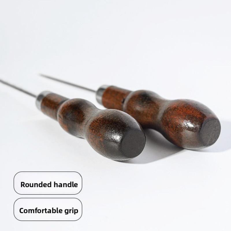 Old-fashioned Solid Wood Hole-making Spools, Hand-made Hole-drilling for Shoes, Perforation for Shoe Laces, Patching Shoes, and Shoe Repair.