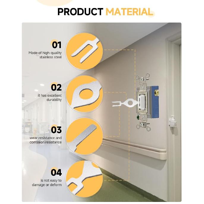 (10PCS) HBL1209 Wall Switch Fork Key for Hubbell Kellems Wall Switch, Standard Locking Switch, Commercial Wall Switch - #1209 Tamper Proof Electrical