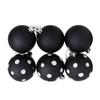 6 Piece Matte Polka Dot Plastic Christmas Ornament Balls Handmade Hanging Decor for Tree Holiday Home Display Use