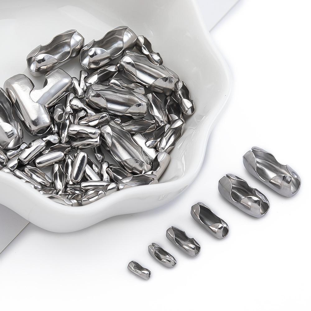 Silver Tone Stainless Steel Ball Chain Connector Clasps for DIY Necklace Bracelet Jewelry Making 50pcs/lot