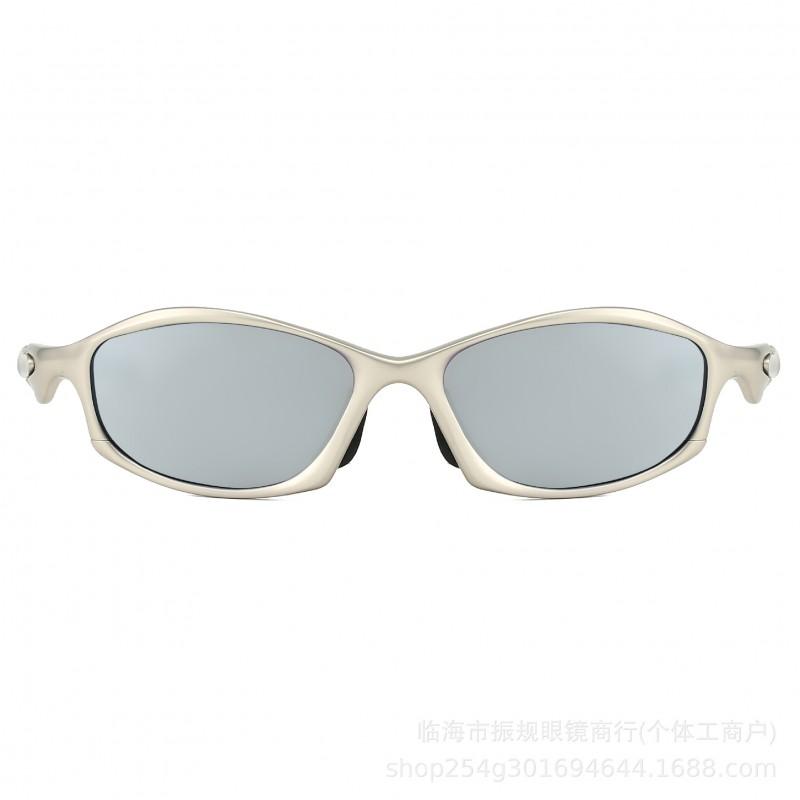 Unisex Oval Frame Polarized Sunglasses Punk Style Outdoor Fashion