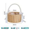 Mother's Day Pearl Handheld Woven Flower & Dessert Display Basket
