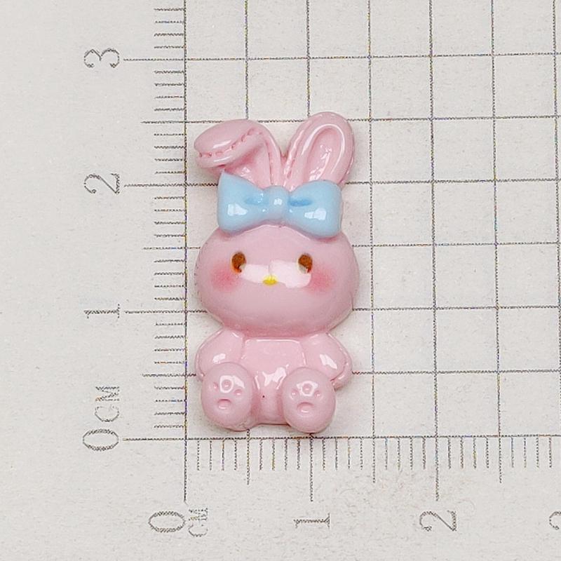 10Pcs Cartoon Cute Cartoon Rabbit, Crystal Ball, Bow, Peach Heart, Cake Scrapbook Craft Diy Miniature Ornament Accessories A7