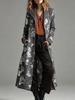2026 European Retro Velvet Floral Lapel Long Coat - Women's Autumn Winter Fashion.