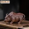Yixing Purple Clay Bullfight Zodiac Tea Pet Handmade Lucky Model Tea Figurine Play Toys Tea Statue Ornaments Tea Services Craft
