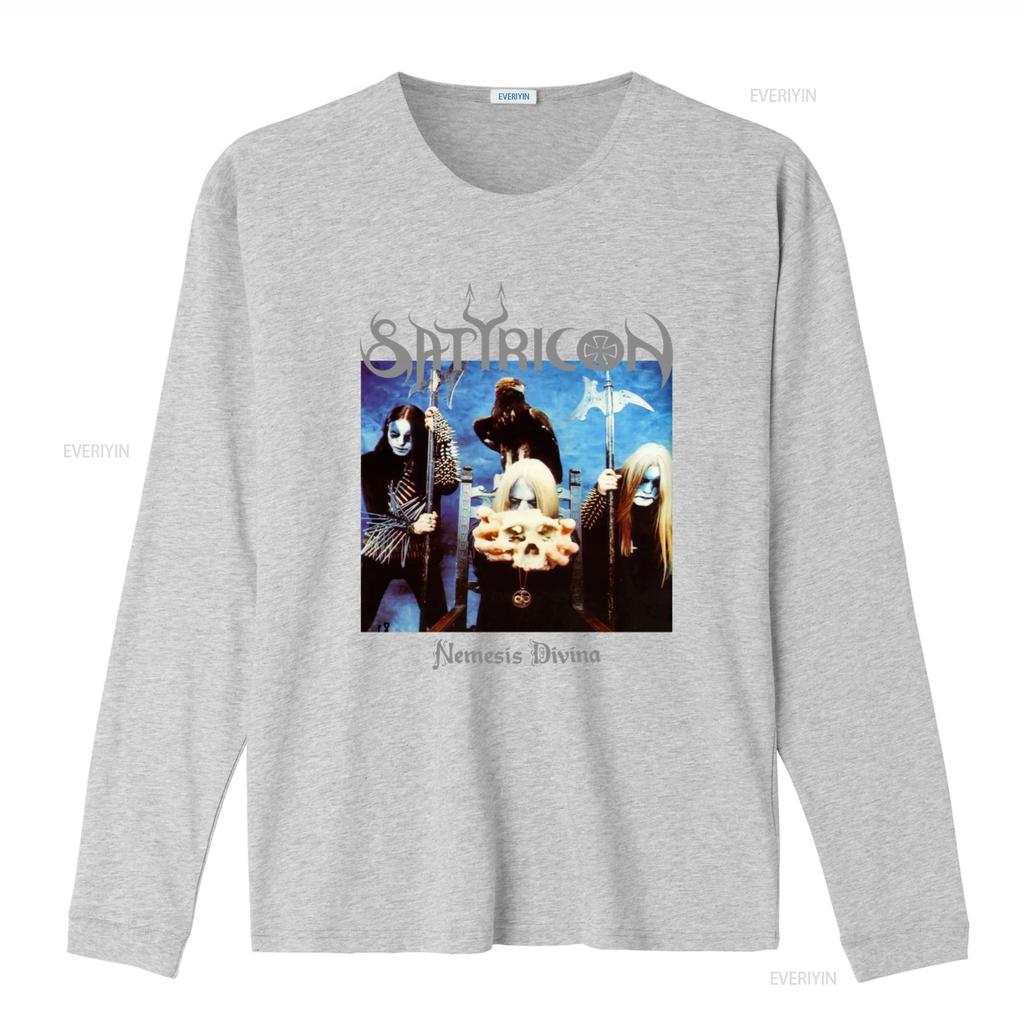 Satyricon Nemesis Divina 1996 Vintage Black Metal Band Maglietta Taglie USA S 3XL Vintage Lavata Elasticizzata Top Per Uso Quotidiano