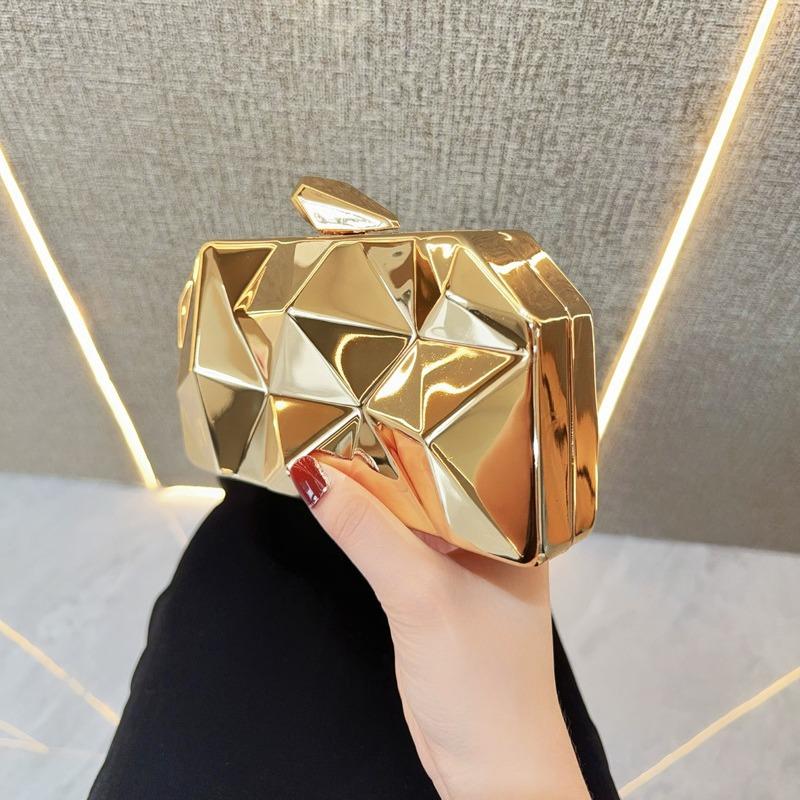 Glänzende Box Mini Kleine Handtasche Clutch Tasche Bankett Einzelne Schulter Crossbody Dinner-Tasche