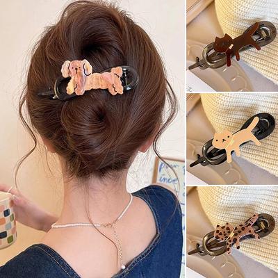 1 Stück Katzenform Cartoon Haargummis Mode Haaraccessoires Exquisiter Schmuck Bekleidungsaccessoires Mehrfarbig