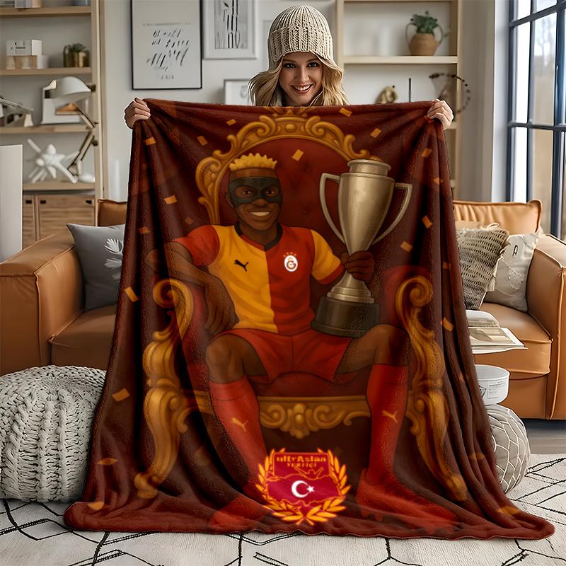 Galatasaray Ultra Soft Flannel Throw Blanket Warm Cozy Blanket for Bed Couch or outdoor best gift