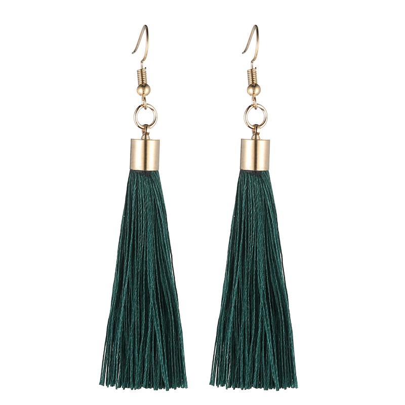 Lovbeafas Fringe Tassel Earrings For Women Gold Color Vintage Long Drop Dangle Earrings Fashion Wedding Jewelry Party Gift