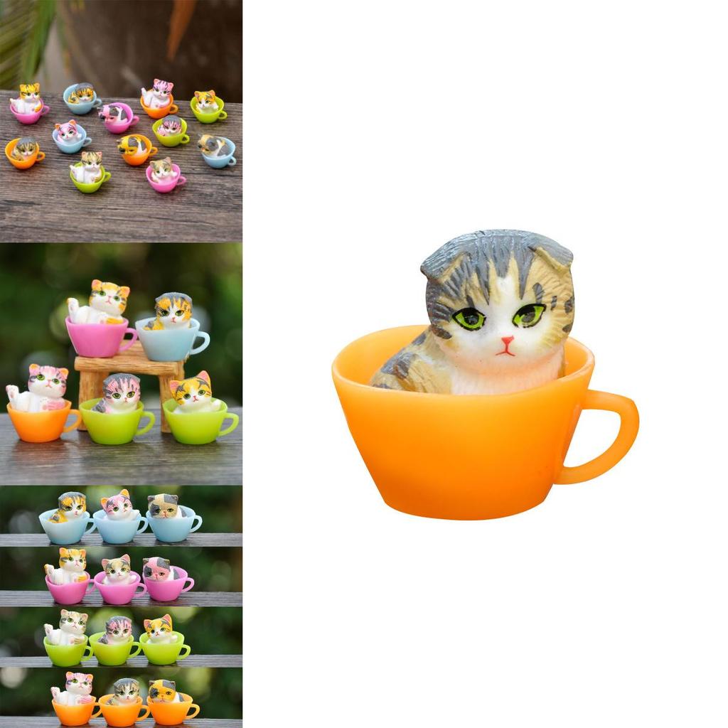 Katze Tasse Sammlerstück PVC Blind Box Spielzeug Kreative Deko für Kinder- und Erwachsenenbereiche