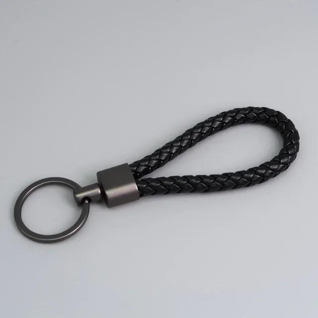 PU Woven Key Ring, Gift Leather Keychain, Leather Rope Key Chain, Multifunctional Car Key Accessories, Car Accessories