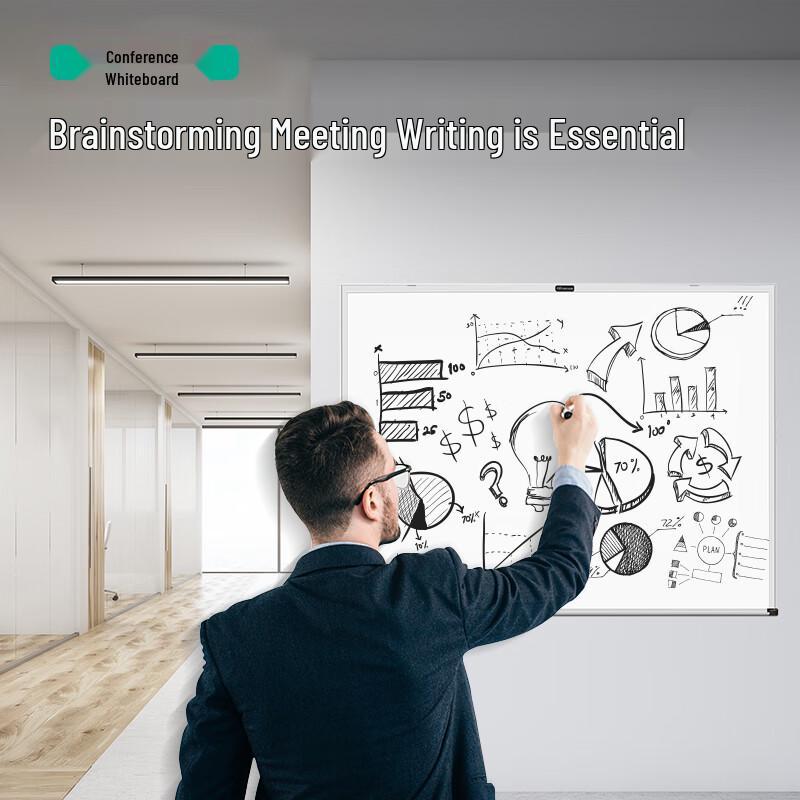 Deli High-End Magnetic Easy-Wipe Whiteboard 90x60cm