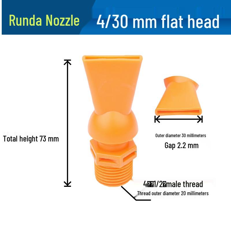 Low Pressure Fan-Shaped Air Knife Nozzle - Flat Jet Liquid Spray Head