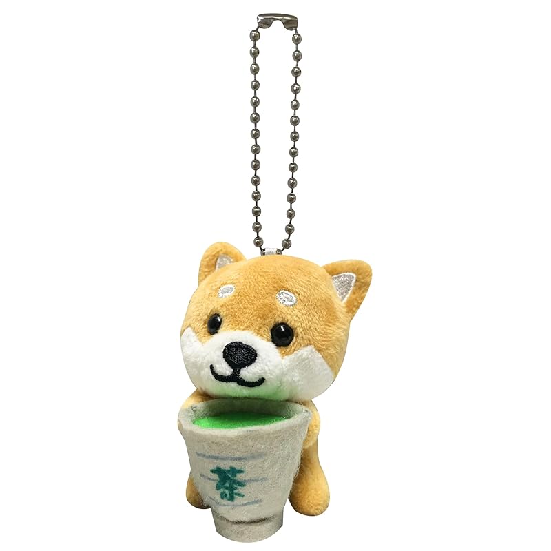 

[LamPlanning] Traveling Mameshiba key ring mascot ball chain back charm cute Fluffy dog Shiba Inu Mameshiba Healing (tea version)