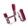 Horse Bridle with Reins Comfortable Headcollar Adjustable Leading Rope red L