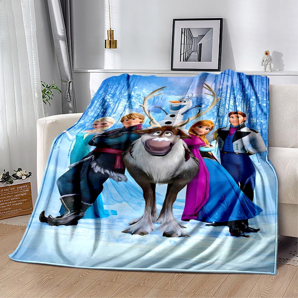 Frozen Adventure Blanket Comfortable Great for Picnics Seaside Bedding for All Seasons Warmthful Decor Gift for Travel Home Birthdays