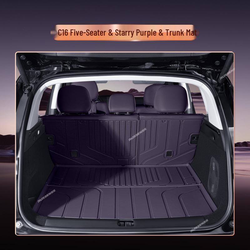 Leapmotor C16 Semi-Enclosed Trunk Mat: New Model Car Interior Carpet Tail Box Mat