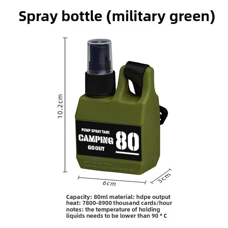 

1PCS Portable Plastic Camping Spray Bottle - Outdoor Travel Hand Sanitizer with Alcohol Disinfectant for Hiking Camping зелений