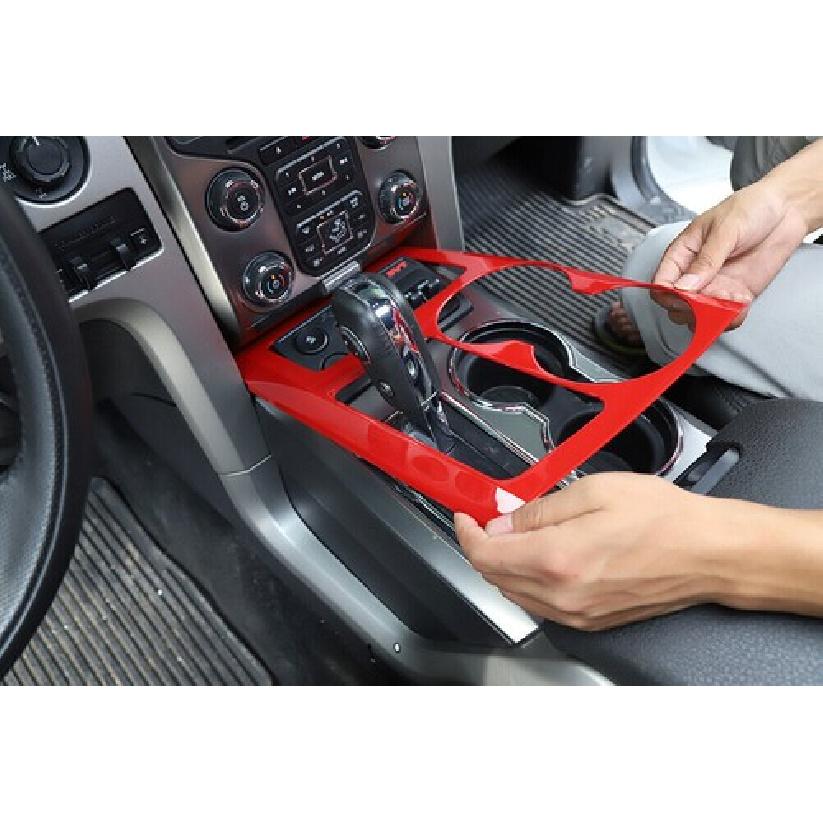 För Ford F150 Raptor 09-14 Konsol Växelväljare Ram Panel Skydd Dekor ABS