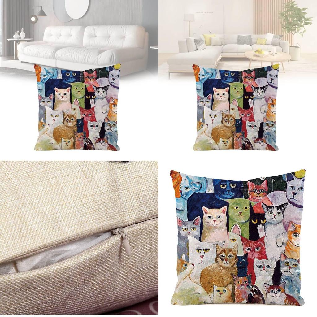 Sofa-Kissenbezug mit Tiermotiv aus Seidenstoff für Couch-Dekoration und als Geschenk