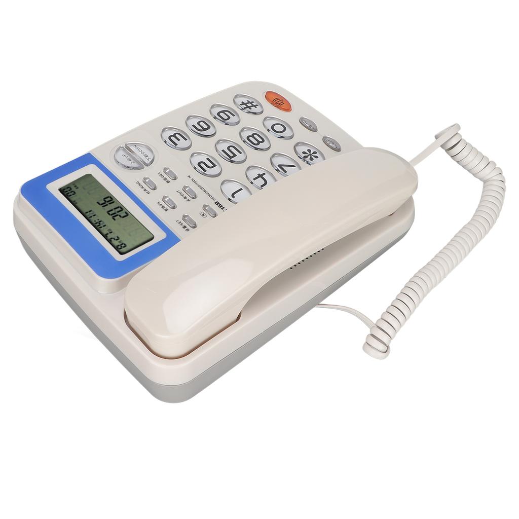 W168 Corded Telephone Caller ID Landline Phone with LCD Screen for Home Office Hotel