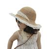 2 3 4 5 Years Old Little Girl Kids Summer Straw Hat Wide Brim Floppy Beach Sun Visor Caps Foldable Summer Hats