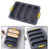 Silicone 4 Grids Bread Baking Mold, Baguette Baking Tray, No Stick Loaf Pan, Bread Toast Mould, Pastry Tools