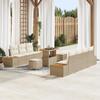 10-piece Garden Sofa Set Beige Cushions Rattan 3364831
