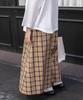 Research Skirt Check Gathered Skirt for Women GUNCLUB 1 [Urban Doors] FORK&SPOON DF36-25V029