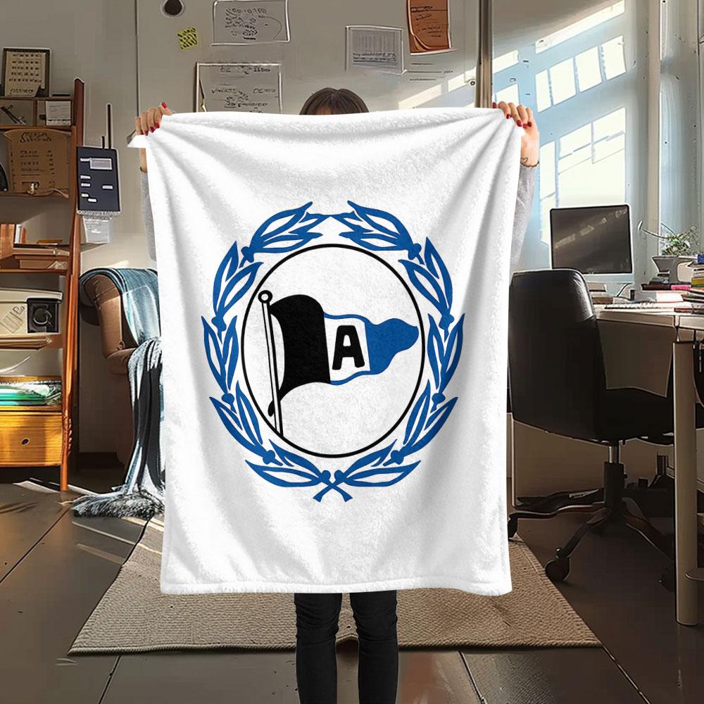 1PC Arminia Bielefeld Patterned Flannel Blanket Suitable For All Seasons for Home Decor Warmth and Comfort Gifts Holiday Present
