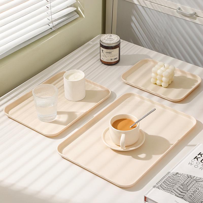 Obdélnový plastový tác v severském stylu pro rychlé občerstvení, mateřskou školu, domácnost a catering