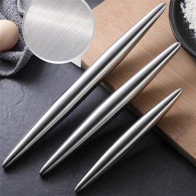 Stainless Steel Rolling Pin Kitchen Utensils Dough Roller Bake Pizza Noodles Cookie Dumplings Making Non-stick Baking Tools 2025