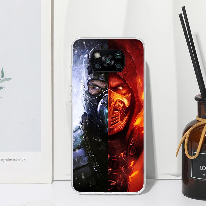 Mortal Kombat Phone Case For Xiaomi Poco X7 X6 X5 M7 M8 Pro F7 Ultra Redmi 15C 15 13C 13 12C 12 10 10C 10A Art Fundas Poco X7 X6