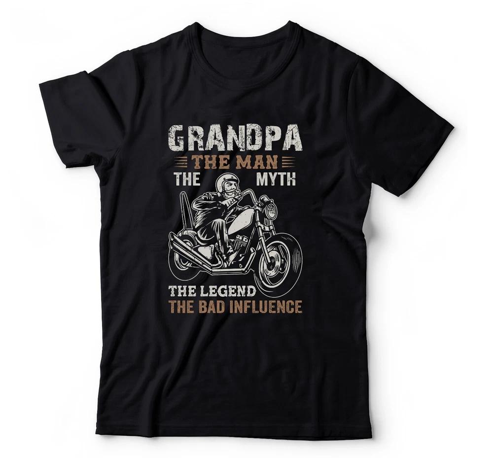 Mens biker grandad graphic tshirt casual printed tee gift for grandpa uk S