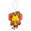 Holiday Hanging Decorations Christmas Santa Gingerbread Keychain, Cute Stuffed Tree Ornament with Festive Decor Metal Bell, Fireplace