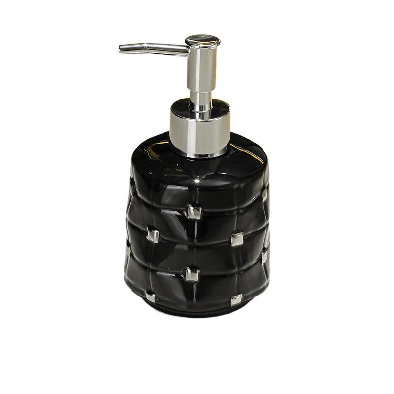 Electroplated Ceramic Hand Sanitizer Bottle Black White Soap Dispenser Bathroom Shampoo Shower Gel Lotion Dispensing Bottle Mew