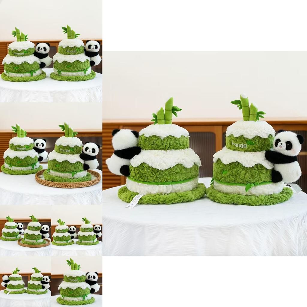 Panda Plush Toy With Double Layer Cake Design For Kids And Gift Giving