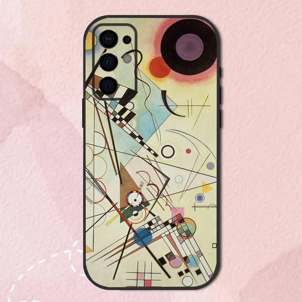 Kunst Wassily Kandinsky Telefoonhoesje Voor Samsung S24,S21,S22,S23,S30,Ultra,S20,Plus,Fe,Lite,Note,10,9,5G Zwart Zacht Hoesje