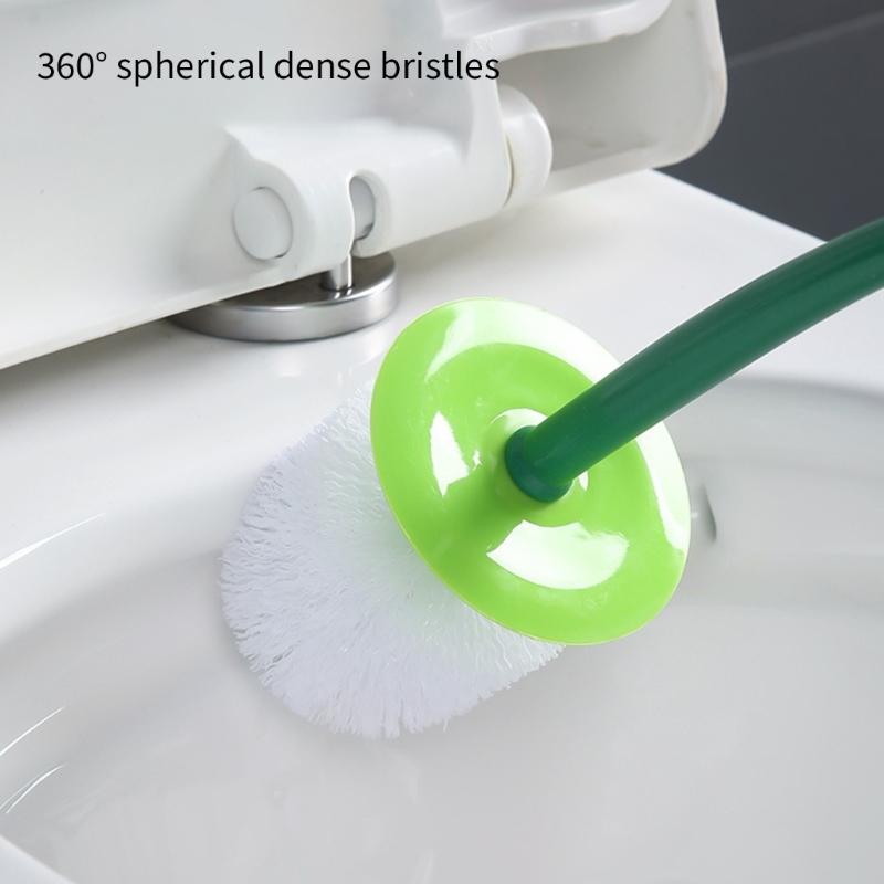 Toilet Bowl Brush Cherries Shape Ergonomic Design Safe Material Effective Cleaning