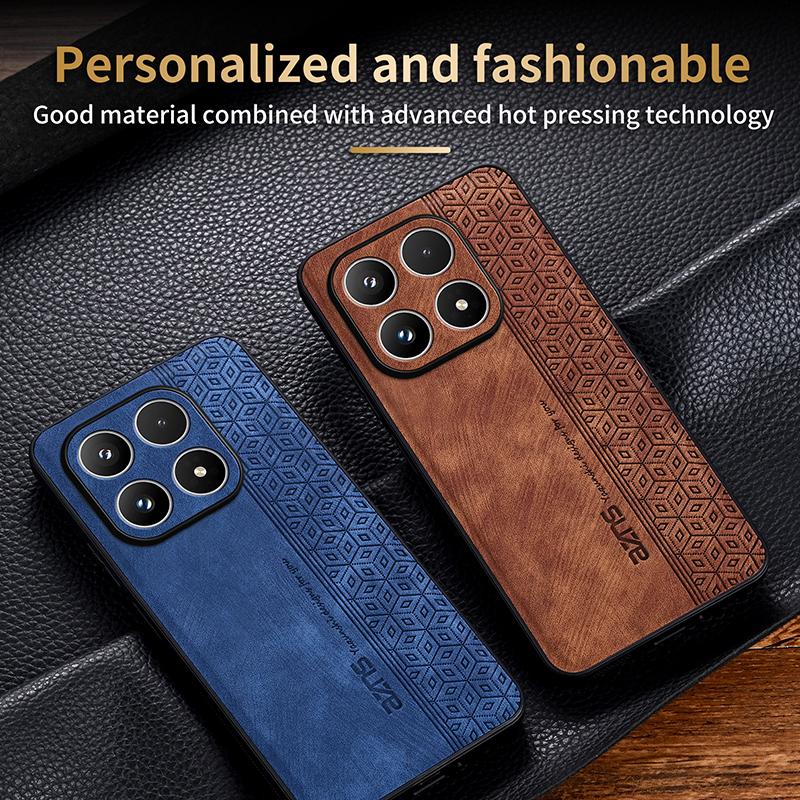 Funda de Teléfono de Cuero PU de Lujo EUCAGR para Xiaomi 15T Pro Mi15T, Funda Trasera Suave a Prueba de Golpes para Xiaomi 15TPro