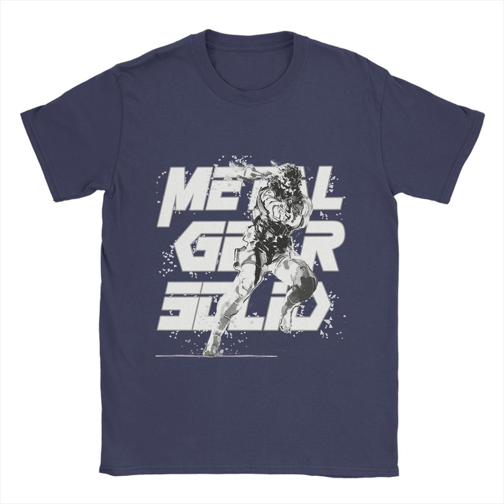 Men T-Shirt Metal Gear Solid Vintage Pure Cotton Tees Short Sleeve  T Shirt Round Neck Clothing Adult