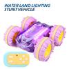 Non-Toxic Rc Car Amphibious Remote Control Vehicle Gesture Sensing Rolling 2.4G Light Double Sided Stunt Waterproof Christmas Toys For Kid