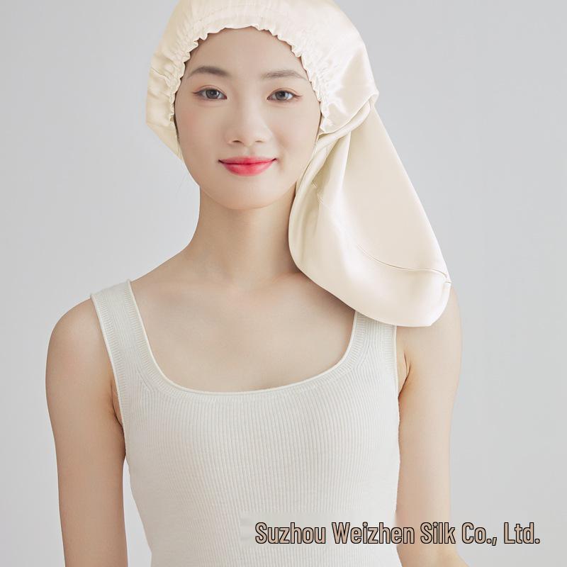 Yama %100 Dut İpeği Uyku ve Saç Bakım Fırfırlı Kenarlı Bone