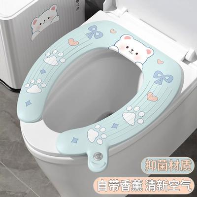 Samolepicí polštářek na záchodové sedátko, oboustranný vodotěsný záchodový sedák s vestavěnou vůní, vhodný pro všechna roční období, roztomilý zvířecí sedák
